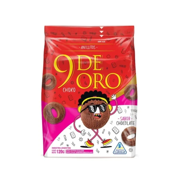 ANILLITOS CHOCOLATE 9 DE ORO x 120 g