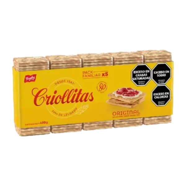 GALLETAS CRIOLLITAS x 5 499 g
