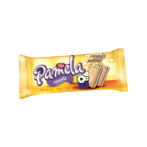 GALLETAS DE VAINILLA RELLENAS PAMELA x 97g