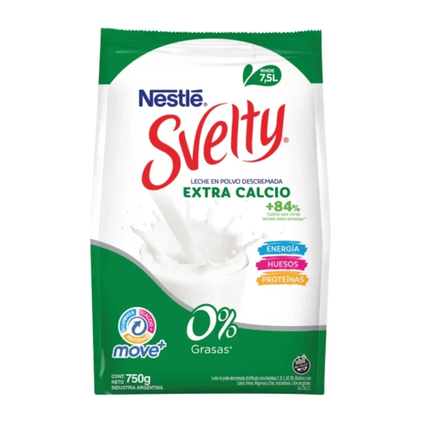 LECHE EN POLVO DESCREMADA SVELTY x 750 g