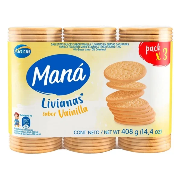 MANA LIVIANA VAINILLA PACK X 3 x 408 g