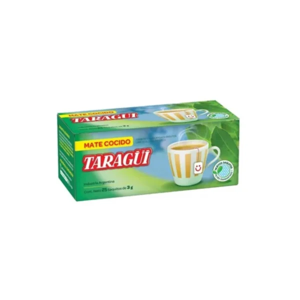 MATE COCIDO TARAGUI FILTRO DIAMANTADO x 25 SAQUITOS x 3 g