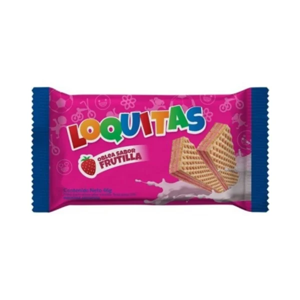 OBLEA FRUTILLA LOQUITAS x 46 g