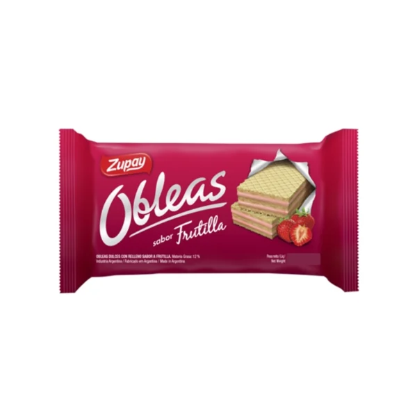 OBLEA RELLENO FRUTILLA ZUPAY x 50 g