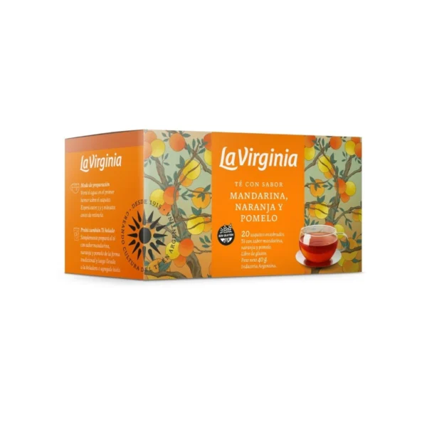 TÉ SABOR MANDARINA, POMELO, NARANJA LA VIRGINIA x 20 S