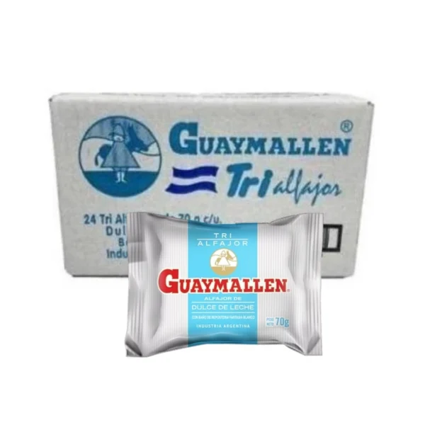 ALFAJOR BLANCO TRIPLE GUAYMALLÉN X 24 UNIDADES