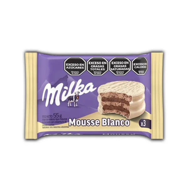 ALFAJOR MOUSSE BLANCO MILKA TRIPLE x 55 g