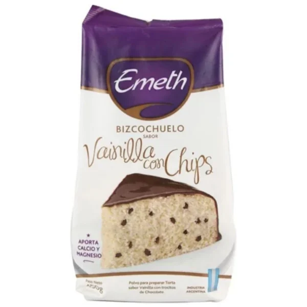 BIZCOCHUELO VAINILLA CON CHIPS EMETH x 450 g