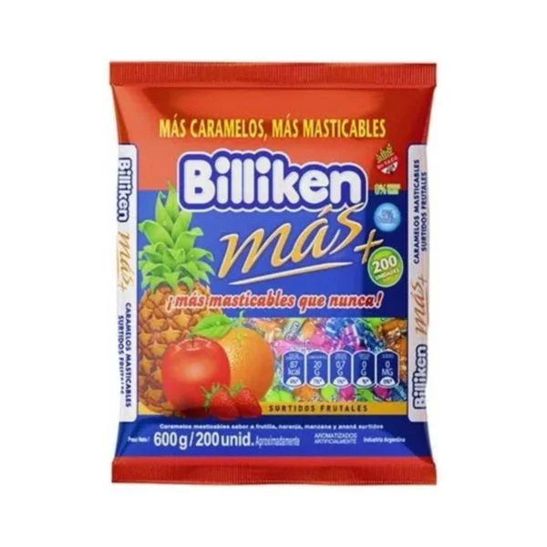 CARAMELOS MASTICABLES FRUTAL BILLIKEN x 600 g