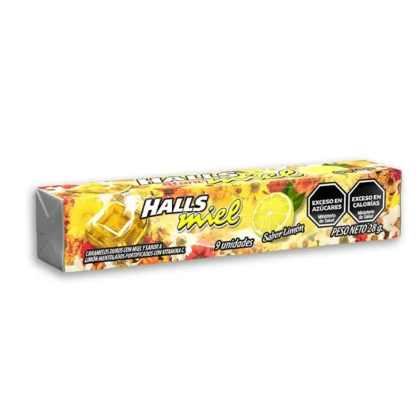 CAREMELOS MIEL Y LIMÓN HALLS x 25,2 g