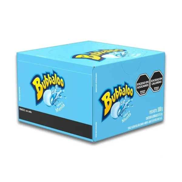 CHICLE BUBBALOO MENTA X60 UNIDADES x 300 g