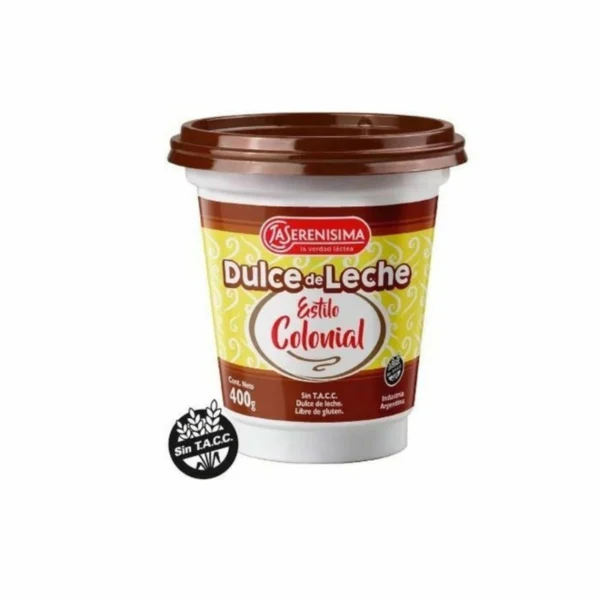 DULCE DE LECHE ESTILO COLONIAL LA SERENÍSIMA x 400 g