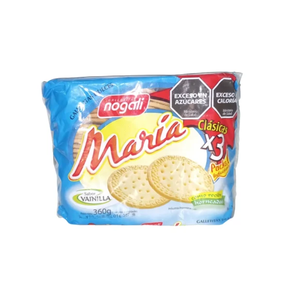 GALLETAS VAINILLA X3 UNIDADES MARÍA NOGALI x 360 g
