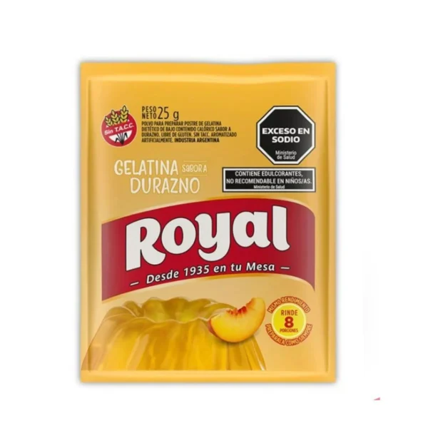 GELATINA DURAZNO ROYAL x 25 g