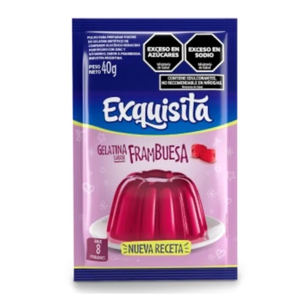 GELATINA FRAMBUESA EXQUISITA x 40 g