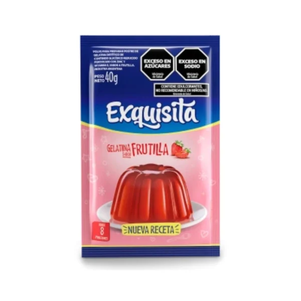 GELATINA FRUTILLA EXQUISITA x 40 g