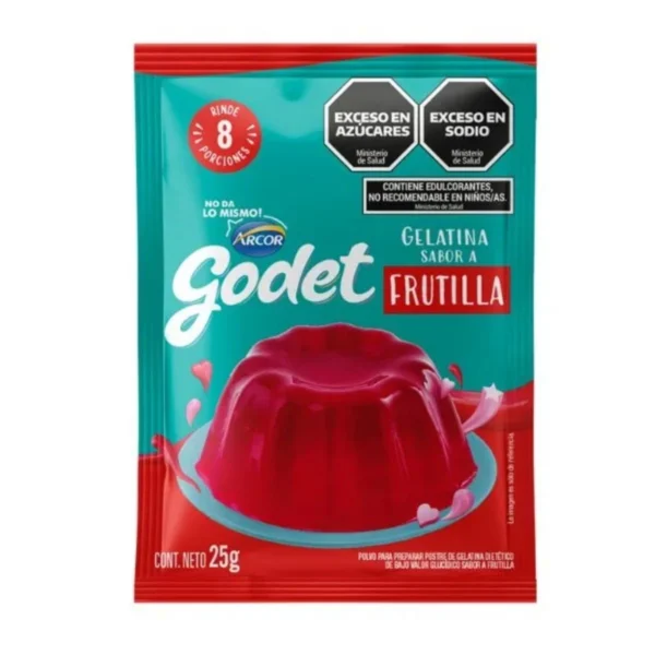 GELATINA FRUTILLA GODET x 25 g