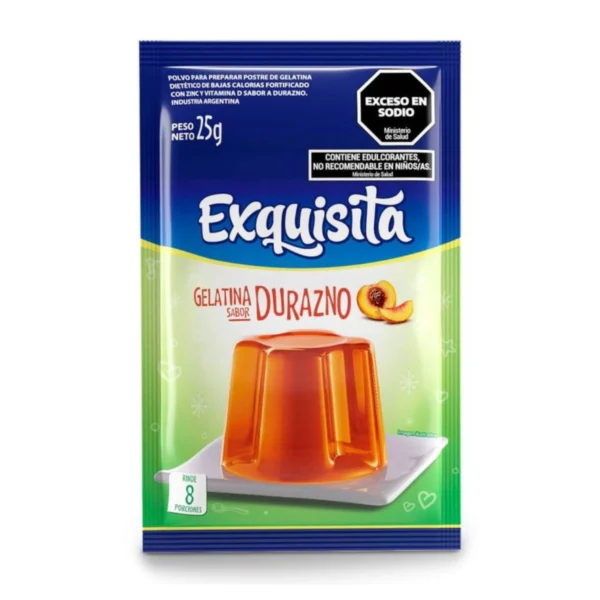 GELATINA LIGHT DURAZNO EXQUISITA x 25 g