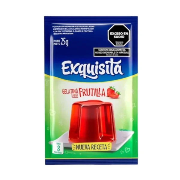 GELATINA LIGHT FRUTILLA EXQUISITA x 25 g