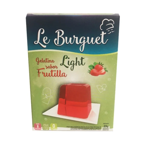 GELATINA LIGHT FRUTILLA LE BURGUET x 25 g