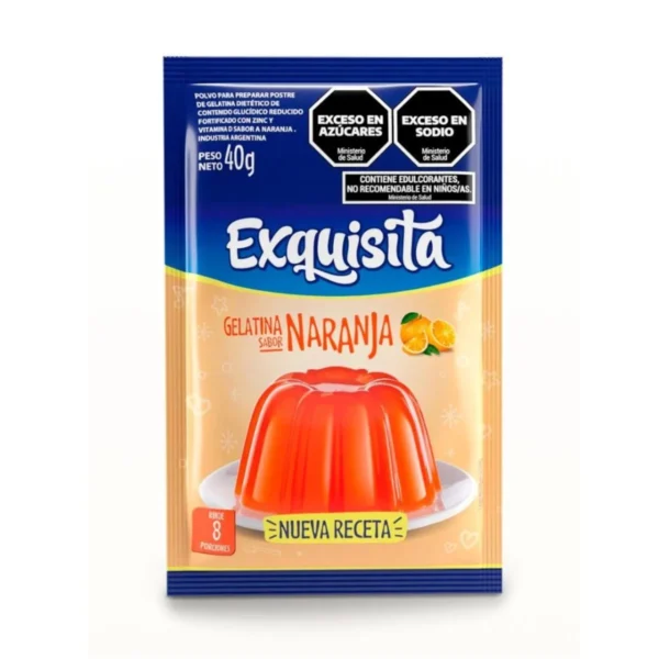 GELATINA NARANJA EXQUISITA x 40 g