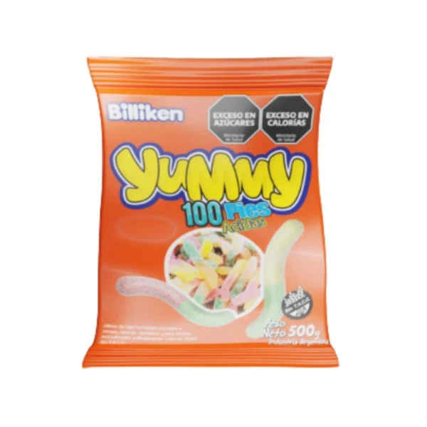 GOMITAS 100 PIES ÁCIDAS YUMMY x 500 g