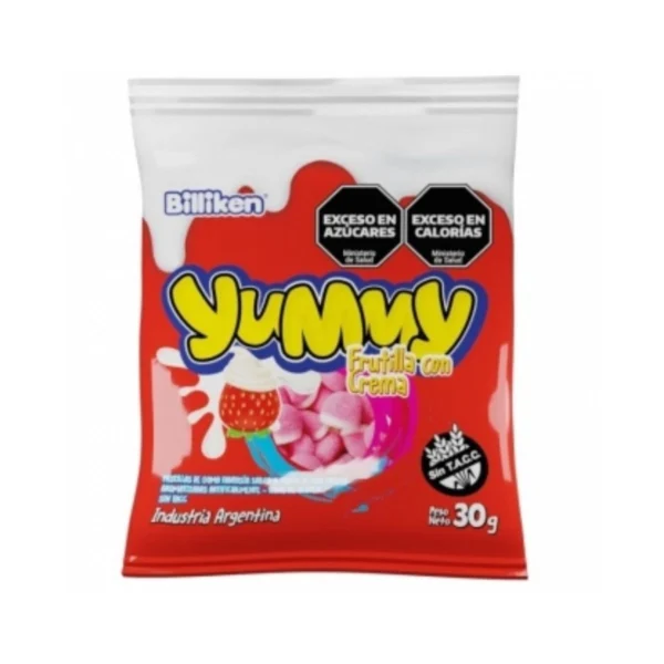 GOMITAS FRUTILLA CON CREMA YUMMY X 12 UNIDADES
