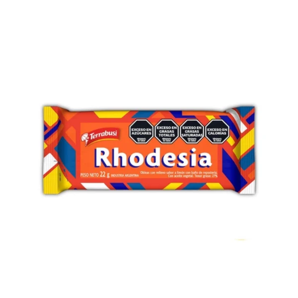 RHODESIA OBLEA BAÑADA DE CHOCOLATE CON RELLENO x 22 g