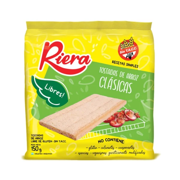 TOSTADAS DE ARROZ CLÁSICAS RIERA x 150 g