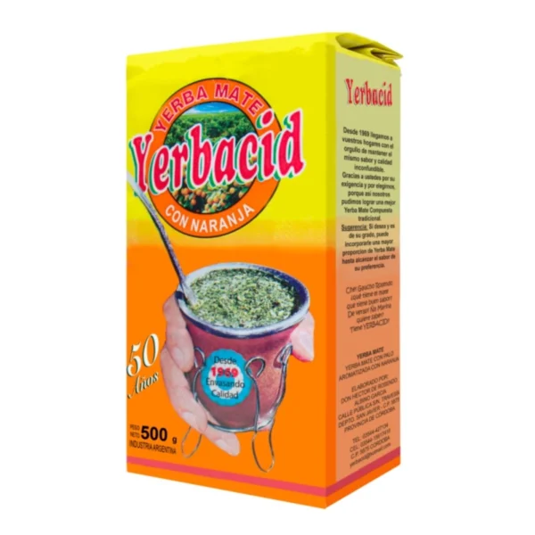 YERBA MATE NARANJA YERBACID x 500 g