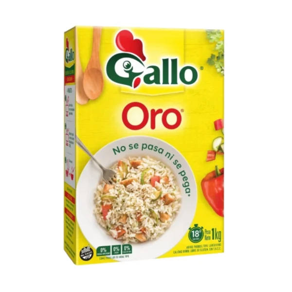 ARROZ PARBOIL GALLO ORO CAJA x 1 Kg