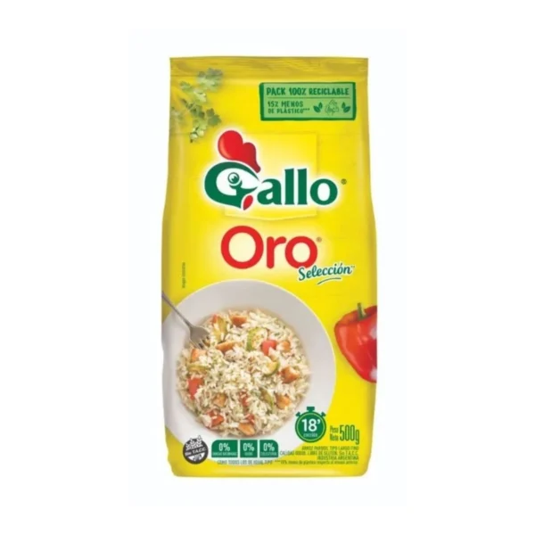 ARROZ PARBOIL GALLO ORO PAQUETE x 500 g