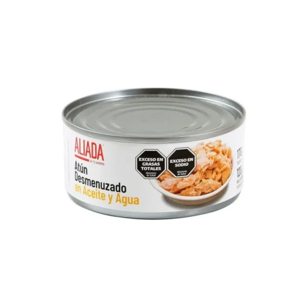 ATÚN DESMENUZADO ACEITE Y AGUA ALIADA  x 170 g