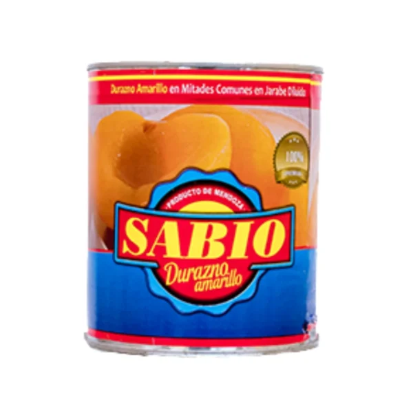 DURAZNO AMARILLO EN MITADES SABIO x 820 g