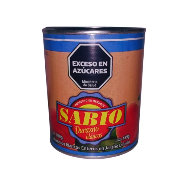 DURAZNO BLANCO ENTERO SABIO x 820 g