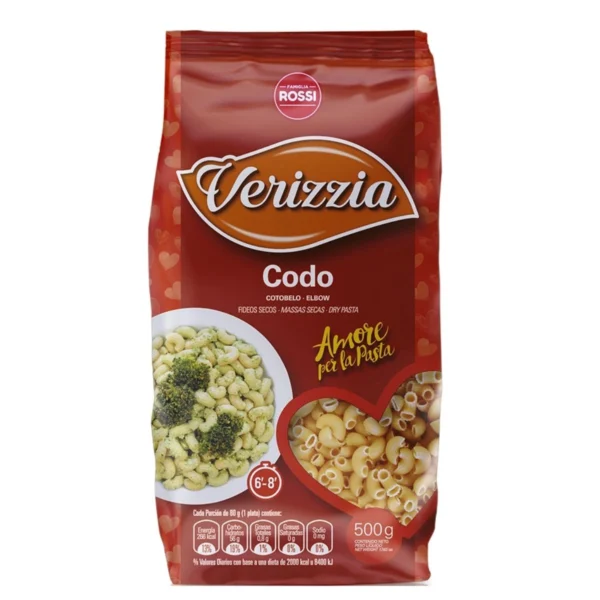 FIDEOS CODO VERIZZIA x 500 g