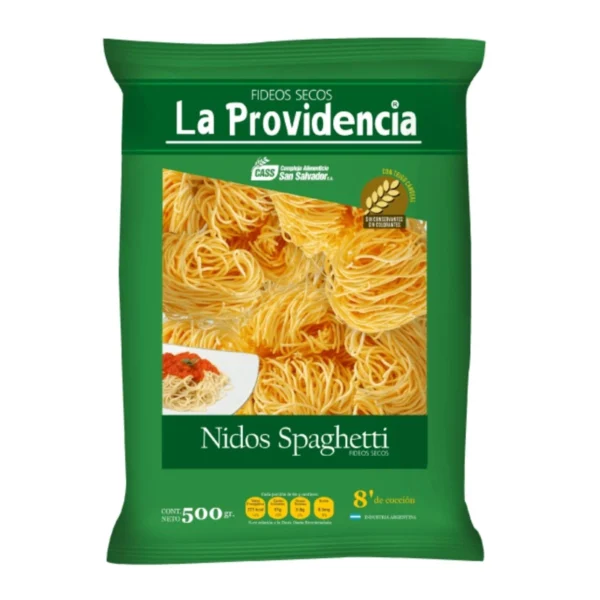 FIDEOS NIDOS SPAGHETTI LA PROVIDENCIA x 500 g