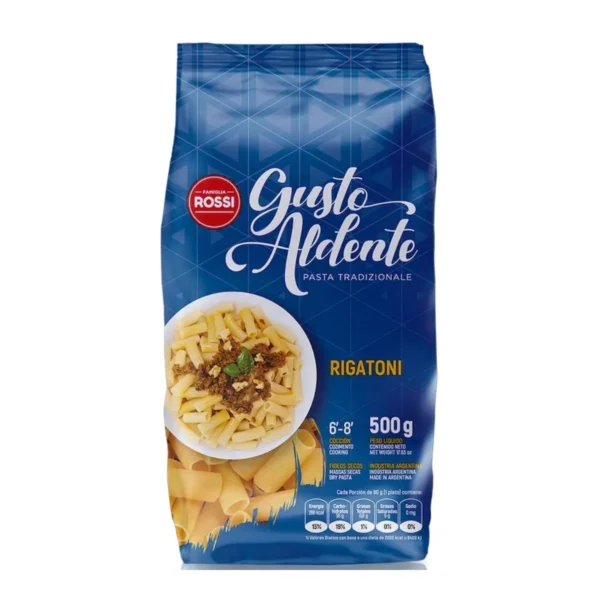 FIDEOS RIGATONI GUSTO ALDENTE x 500 g