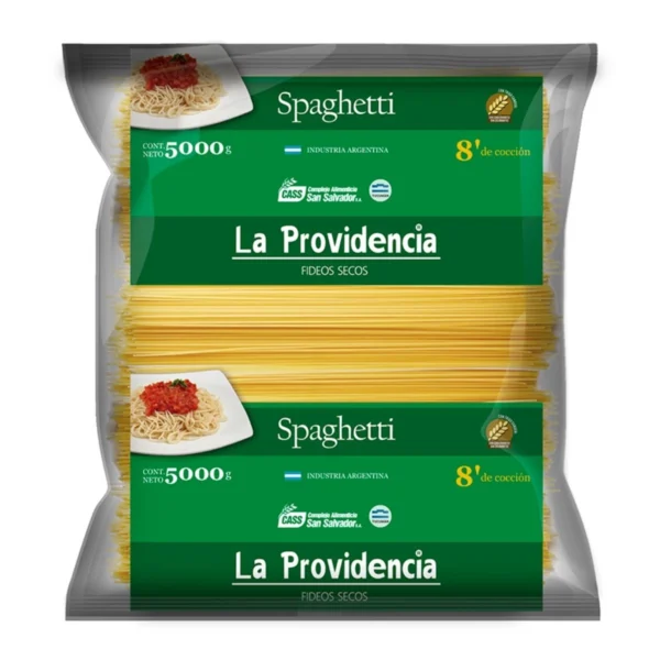 FIDEOS SPAGHETTI LA PROVIDENCIA x 5 Kg