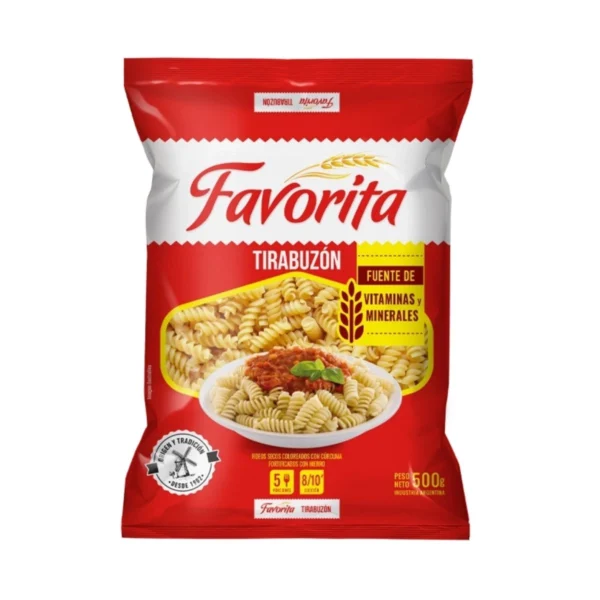 FIDEOS TIRABUZÓN FAVORITA x 500 g