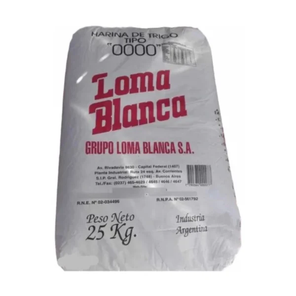 HARINA 0000 LOMA BLANCA x 25 Kg