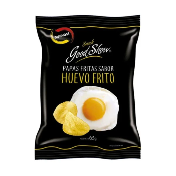 PAPAS FRITAS SABOR HUEVO FRITO GOOD SHOW x 63 g