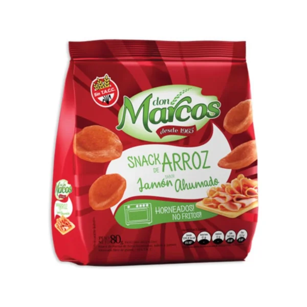 SNACK ARROZ JAMÓN AHUMADO DON MARCOS x 80 g