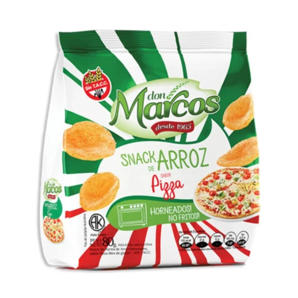 SNACK ARROZ PIZZA DON MARCOS x 80 g