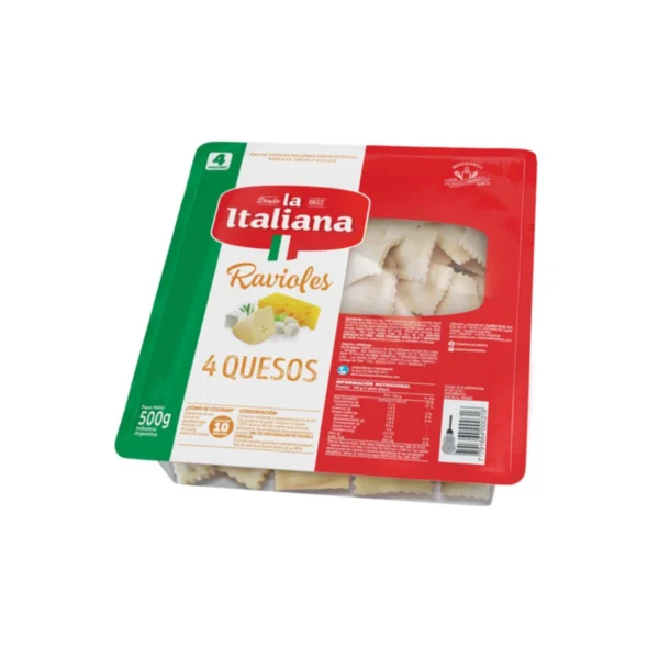 RAVIOLES 4 QUESOS LA ITALIANA x 500 g