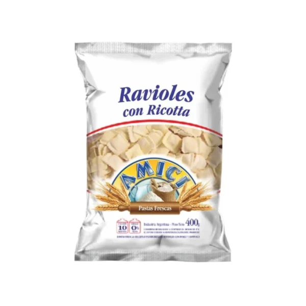 RAVIOLES CON RICOTTA AMICI x 400 g