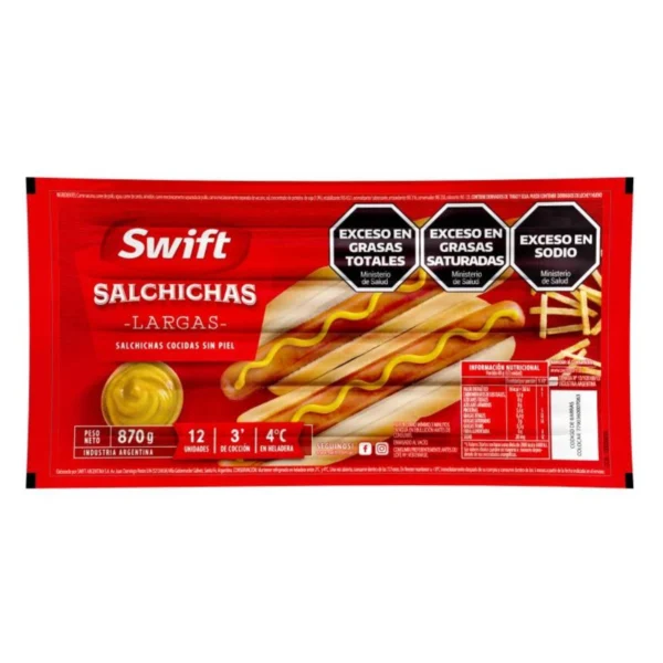 SALCHICHAS SWIFT X 12 UNIDADES x 870 g