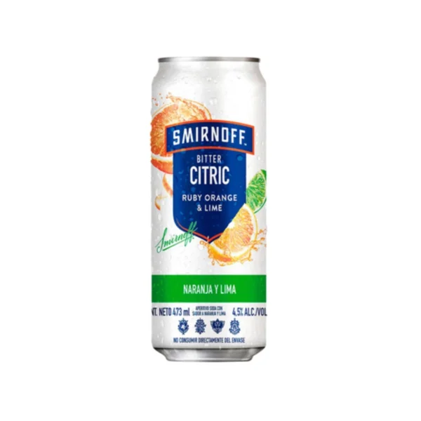 SMIRNOFF CITRIC RUBY NARANJA-LIMA x 473 ml