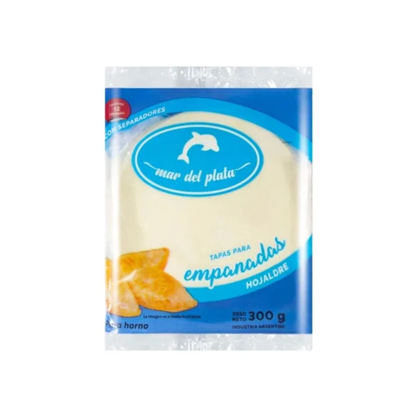 TAPAS PARA EMPANADAS HOJALDRE MAR DEL PLATA x 300 g