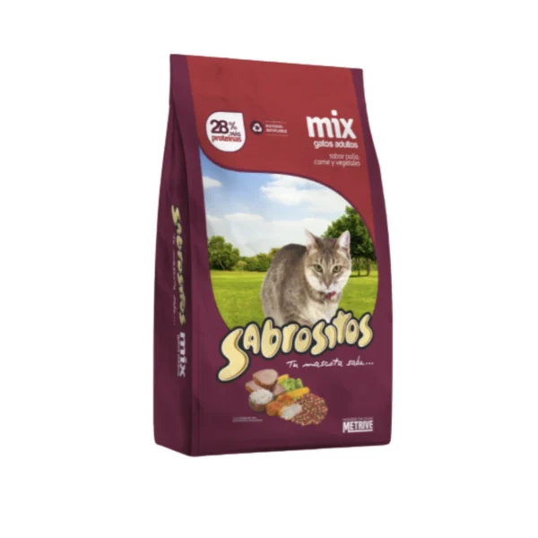 ALIMENTO PARA GATO SABROSITOS MIX POLLO-CARNE-VEGETALES x 1 Kg